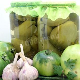 Рецепт Зеленых помидоров пальчики оближешь с петрушкой на зиму