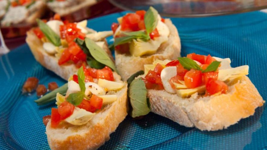 Рецепт брускетты с артишоками