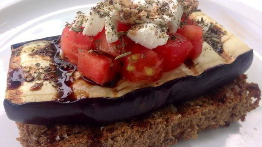 Рецепт брускетты с баклажаном-гриль