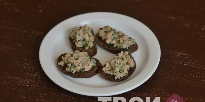 Рецепт брускетты с фасолью