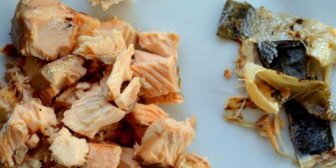 Рецепт брускетты с горбушей и фасолью