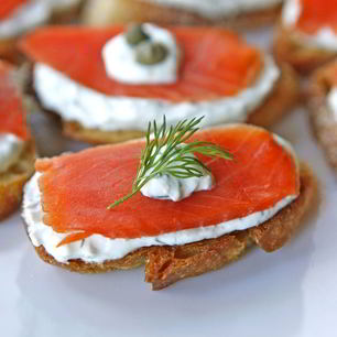Рецепт Брускетты с лососем