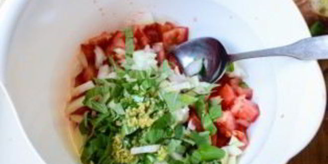 Рецепт брускетты с овощами