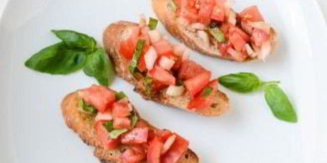 Рецепт брускетты с овощами