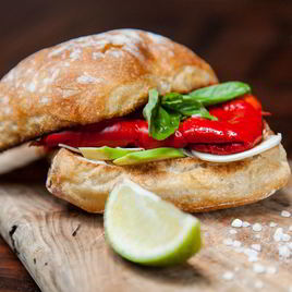 Рецепт Брускетты с печеным болгарским перцем