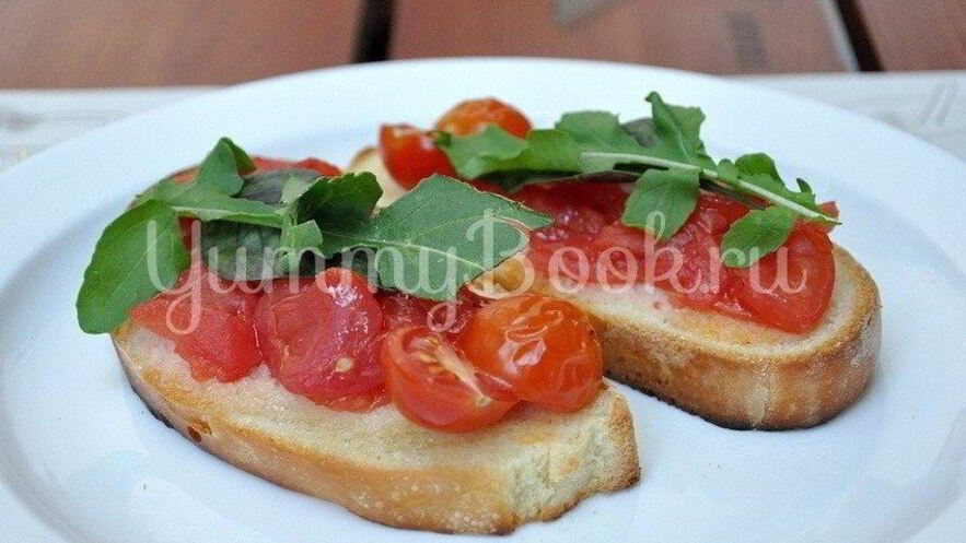 Рецепт брускетты с томатами и базиликом
