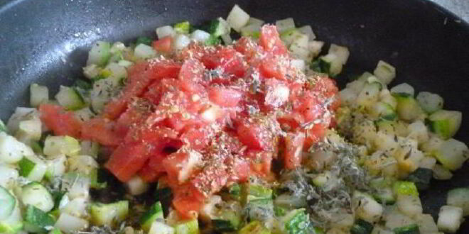 Рецепт брускетты с цуккини и болгарским перцем