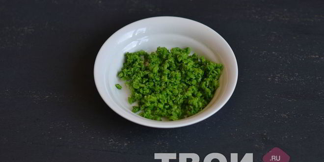 Рецепт брускетты с зеленым горошком