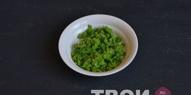 Рецепт брускетты с зеленым горошком