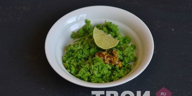 Рецепт брускетты с зеленым горошком