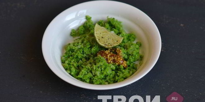 Рецепт брускетты с зеленым горошком