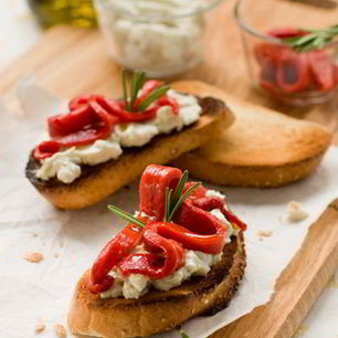 Рецепт Брускетты со сладким перцем