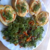 Рецепт Горячих бутербродов с овощами и сыром