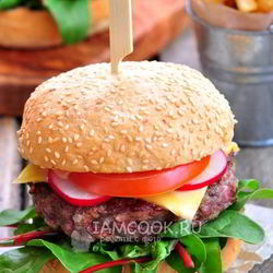 Рецепт Домашнего бургера за 15 минут