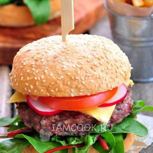Рецепт Домашнего бургера за 15 минут