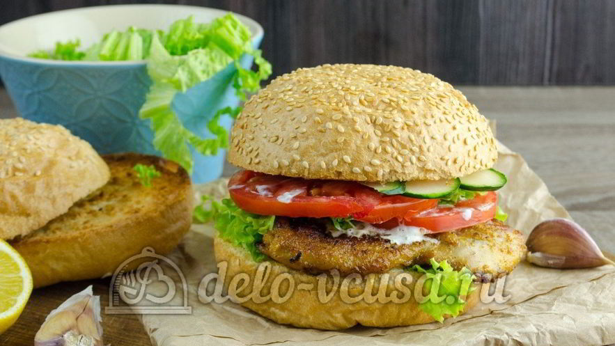 Рецепт гамбургера с курицей