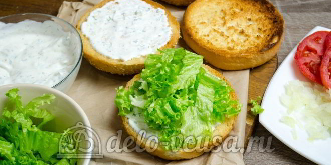 Рецепт гамбургера с курицей