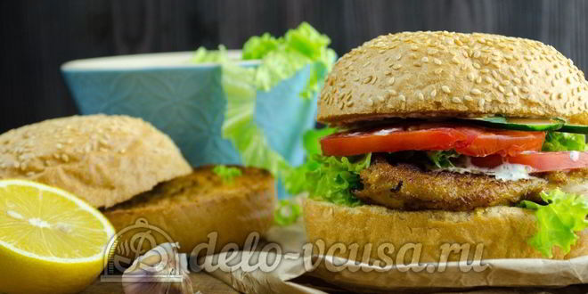 Рецепт гамбургера с курицей