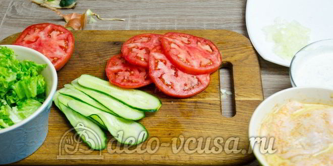 Рецепт гамбургера с курицей