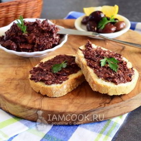 Рецепт Бутербродной пасты из оливок