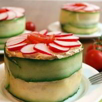 Рецепт Бутербродного торта со сливочным сыром