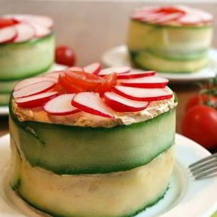 Рецепт Бутербродного торта со сливочным сыром