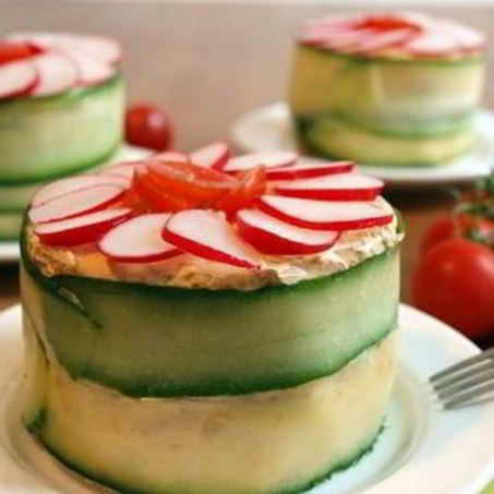 Рецепт Бутербродного торта со сливочным сыром