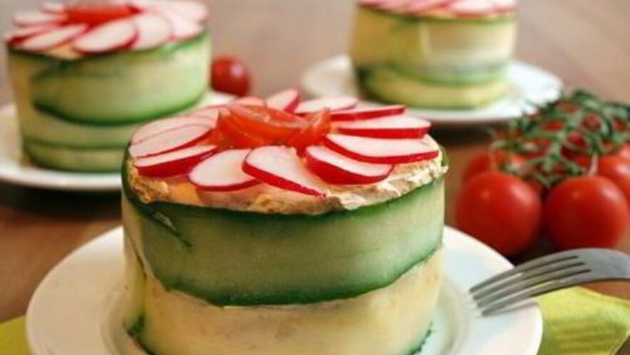 Рецепт бутербродного торта со сливочным сыром