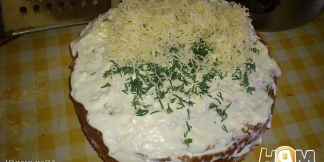 Рецепт бутербродного торта загляденье