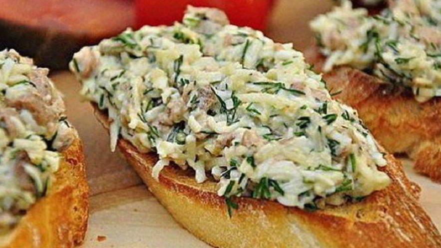 Рецепт бутербродов с печенью трески