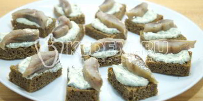 Рецепт бутербродов с селедкой