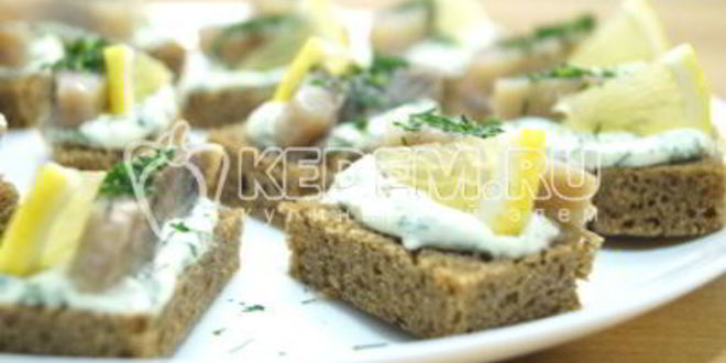 Рецепт бутербродов с селедкой