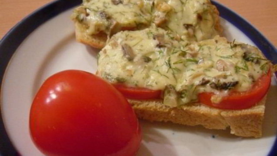 Рецепт бутербродов с шампиньонами