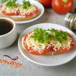 Рецепт Бутербродов с сыром и помидорами