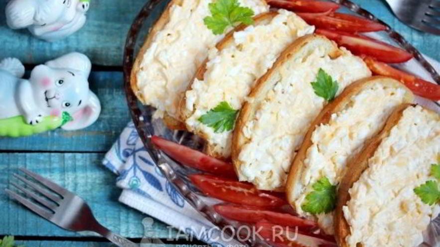 Рецепт бутербродов с сыром и яйцом