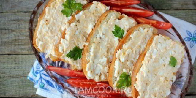 Рецепт бутербродов с сыром и яйцом