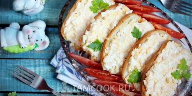 Рецепт бутербродов с сыром и яйцом