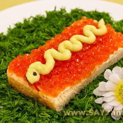 Рецепт Бутербродов Змейка