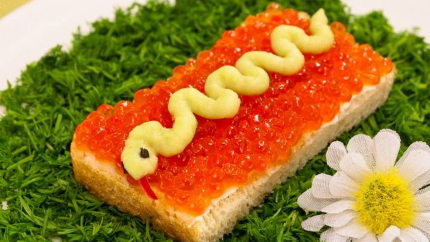 Рецепт бутербродов змейка