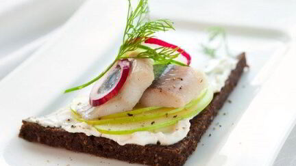 Рецепт Норвежских бутербродов с селедкой