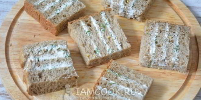 Рецепт полосатых бутербродов