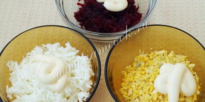 Рецепт праздничных бутербродов с сельдью