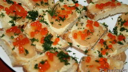 Рецепт Супера-икорных бутерброды на домашней чиабатте
