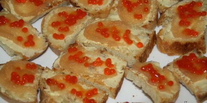 Рецепт супера-икорных бутерброды на домашней чиабатте