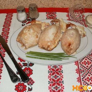 Рецепт Фаршированных кальмаров с рисом и яйцом