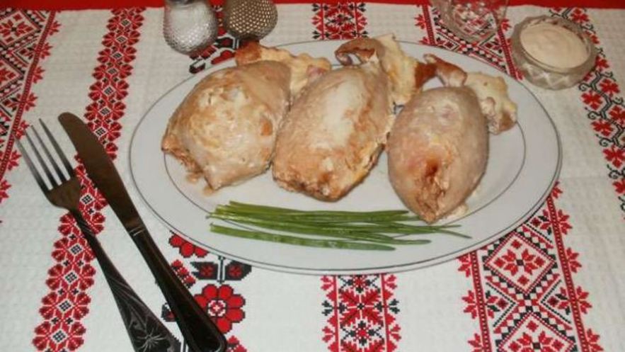 Рецепт фаршированных кальмаров с рисом и яйцом