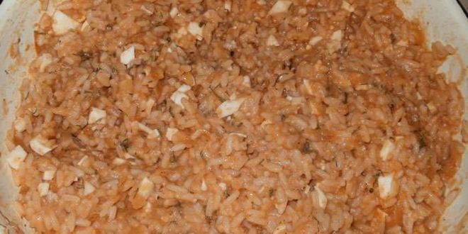 Рецепт фаршированных кальмаров с рисом и яйцом