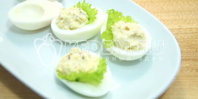 Рецепт фаршированных яиц на праздничный стол