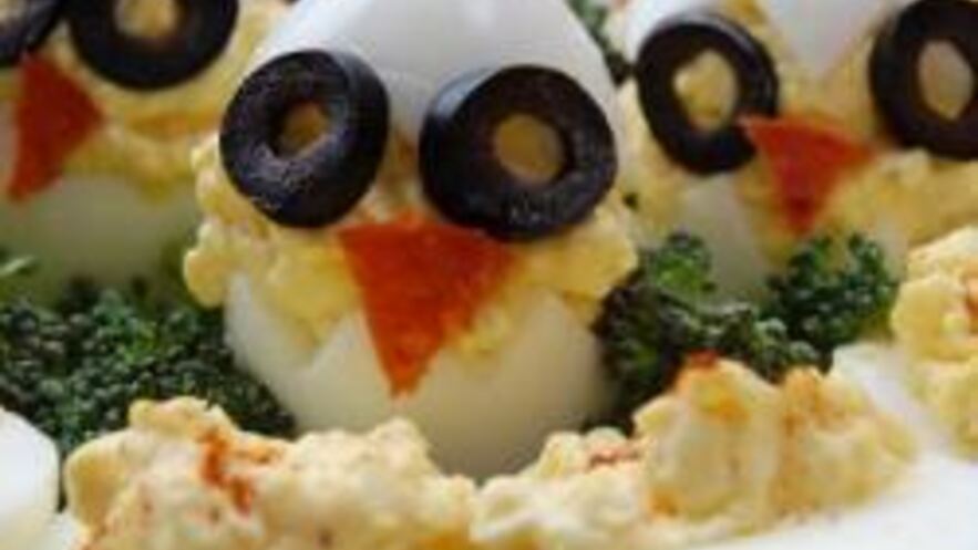 Рецепт фаршированных яиц цыплята