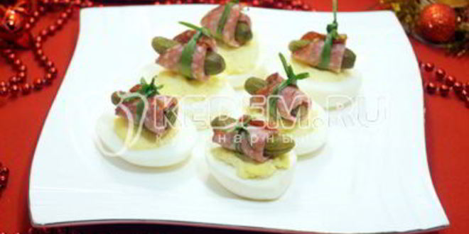 Рецепт фаршированных яиц зимняя закуска